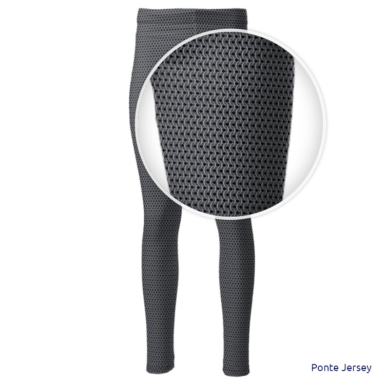 High Waist Leggings - Chainmaille Print Knight Costume