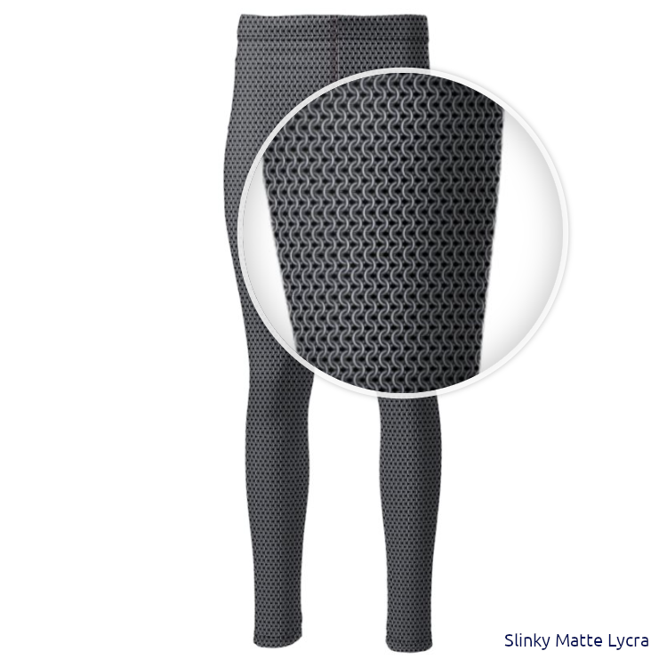 High Waist Leggings - Chainmaille Print Knight Costume